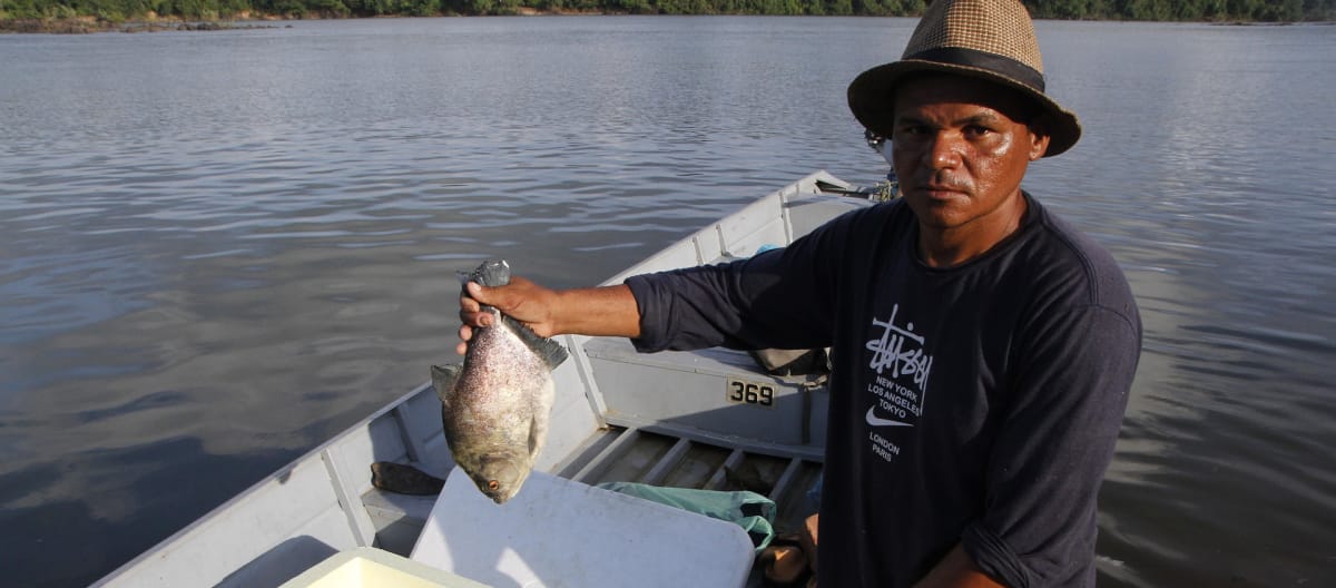 Pescador no rio Xingu